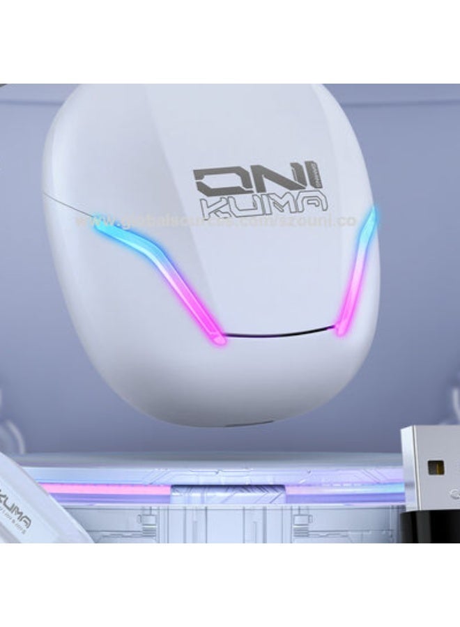 Onikuma T27 Dual‑Mode Gaming Earbuds (2.4 G + Bluetooth) –Multicolor - Image 2